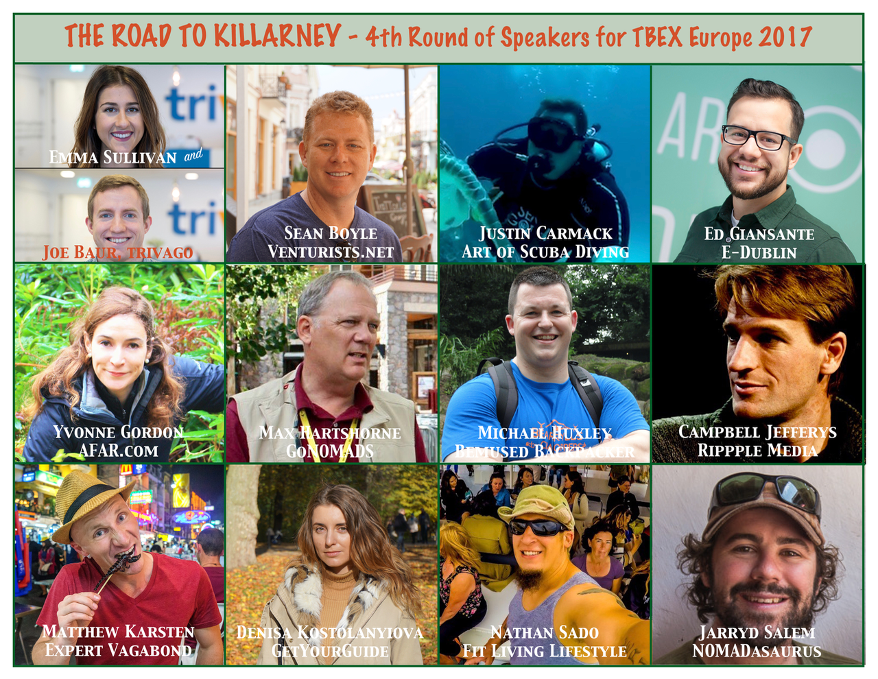 TBEX Europe 2017 4th Round of Speakers