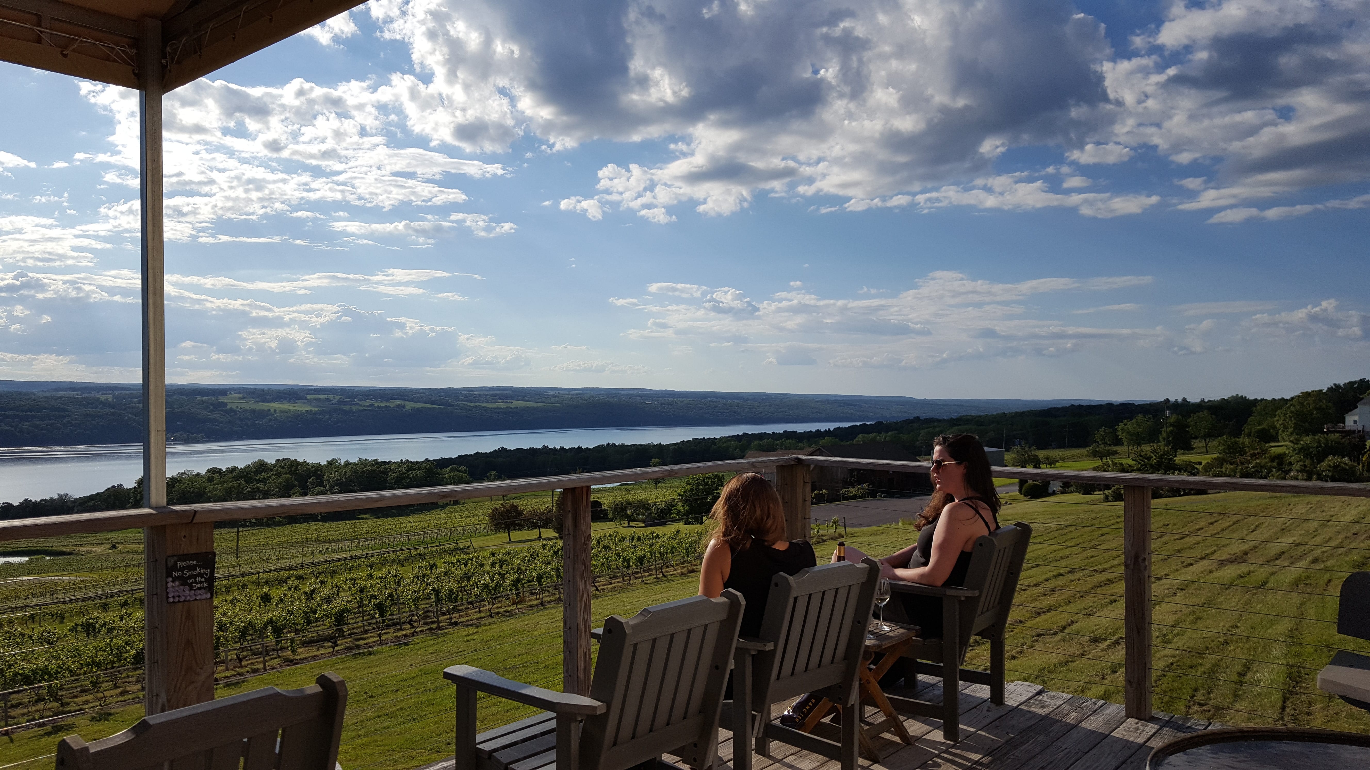 Women sipping wine at Atwater Estate Vineyards