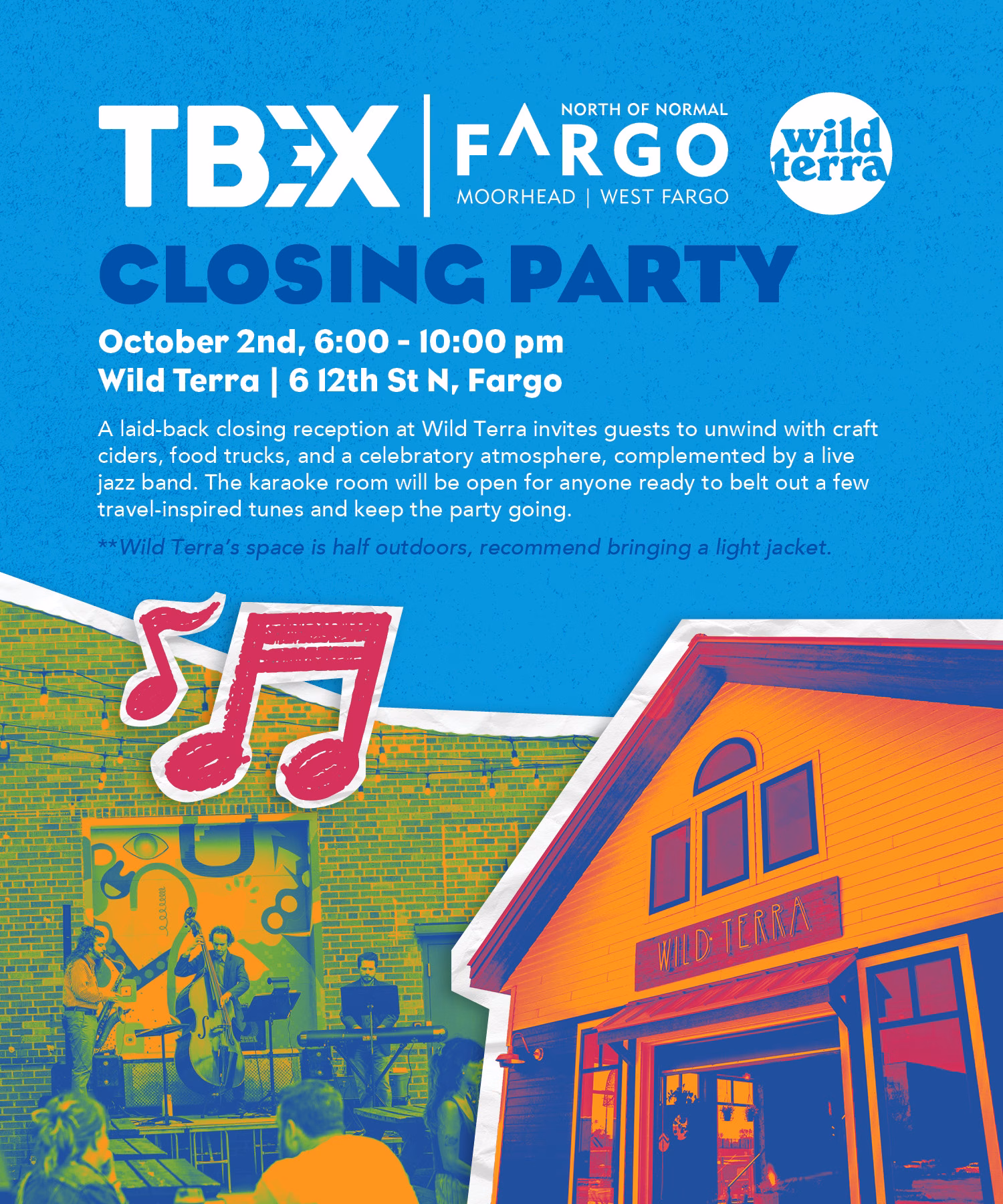 Fargo Evening Events TBEX Summit America 2026 Closing Party, Fargo Evening Events